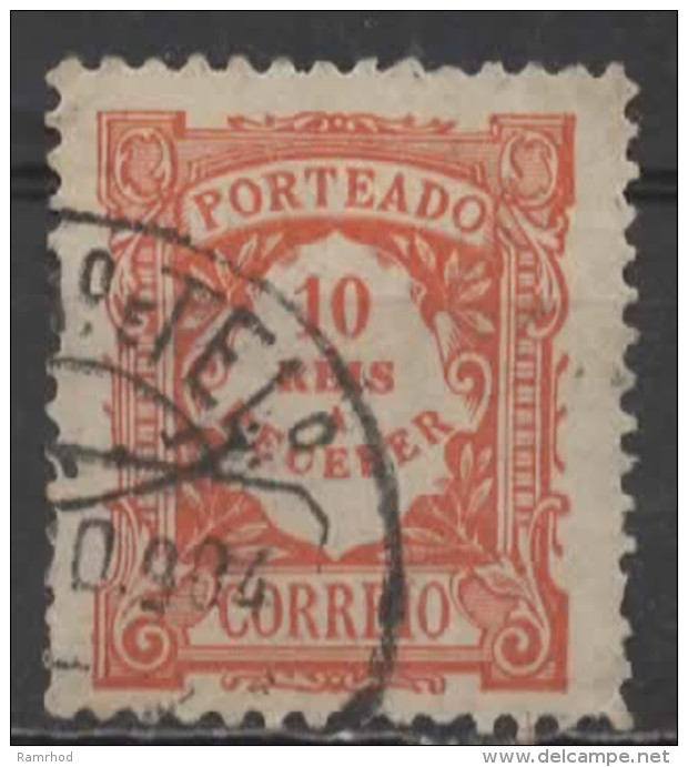 PORTUGAL 1904 Postage Due - 10r. - Orange   FU - Used Stamps