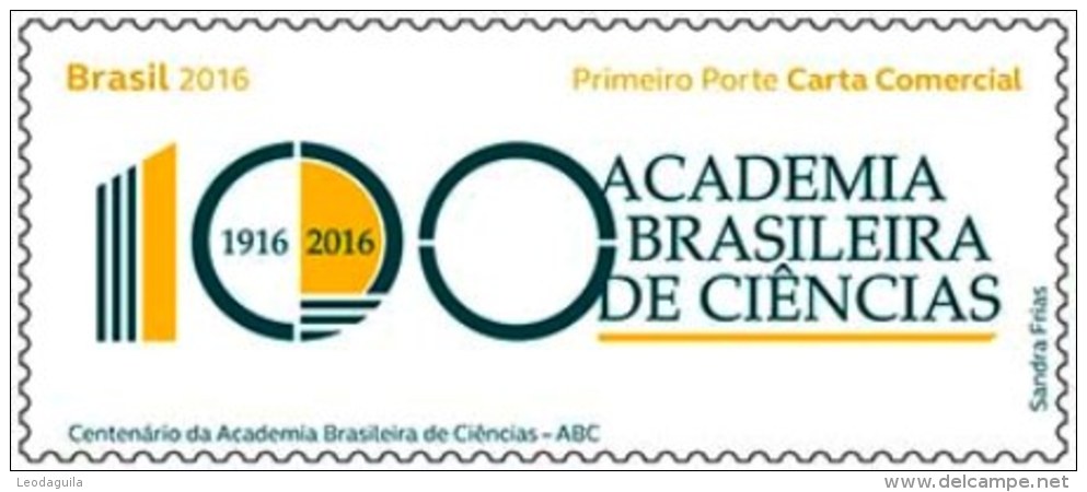 BRAZIL 2016  -  Centenary Of The Brazilian Academy Of Sciences  - 1v  MNH - Nuovi