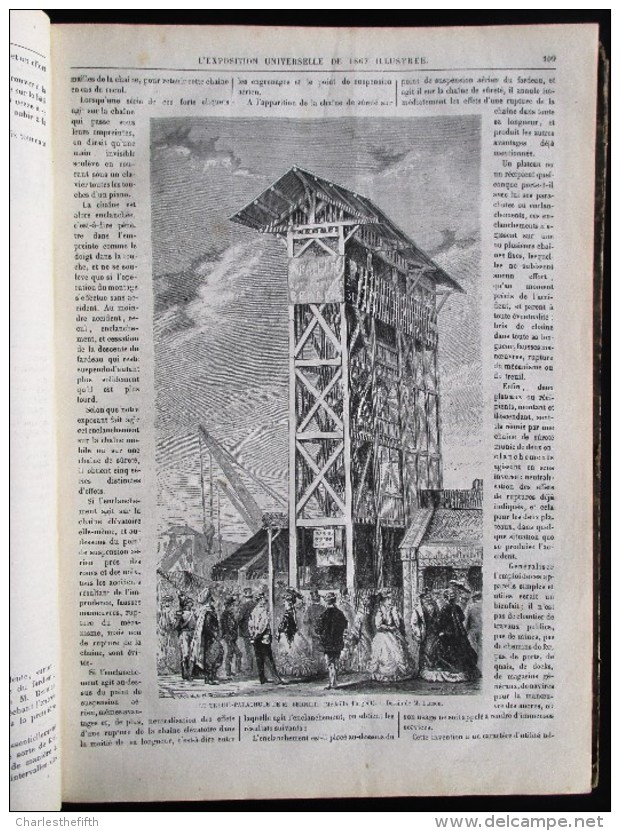 LES 2 GRANDES RELIURES " L´EXPOSITION UNIVERSELLE DE 1867 A PARIS " 960 pages - NOMBREUSES GRAVURES - à prix dérisoire