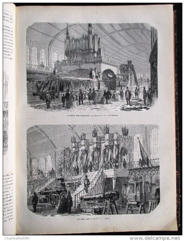 LES 2 GRANDES RELIURES " L´EXPOSITION UNIVERSELLE DE 1867 A PARIS " 960 pages - NOMBREUSES GRAVURES - à prix dérisoire