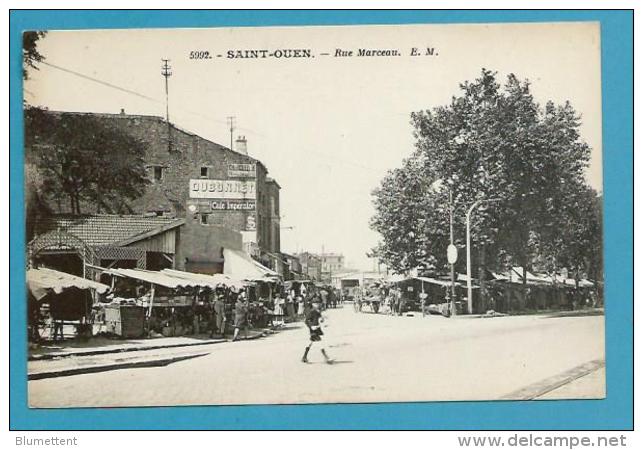 CPA 5902 - Marchands Ambulants Marché Rue Marceau Les Puces De SAINT OUEN 93 - Saint Ouen