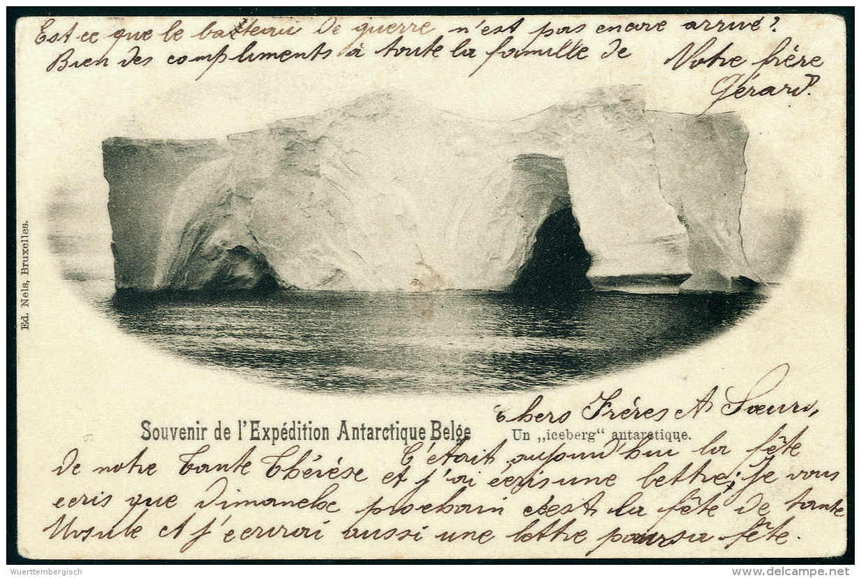 Beleg 19oo, Belgische Antarktis-Expedition, Gebrauchte Foto-AK (Marke Abgefallen). - Autres & Non Classés