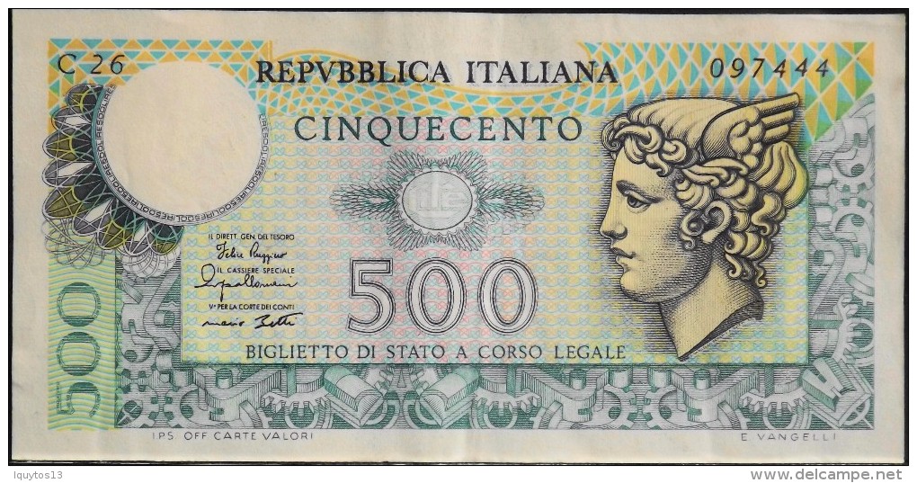 ITALIE - 1 BILLET De 500 Lires - E.D.M. 2-4-1979 - TBE - - 500 Lire