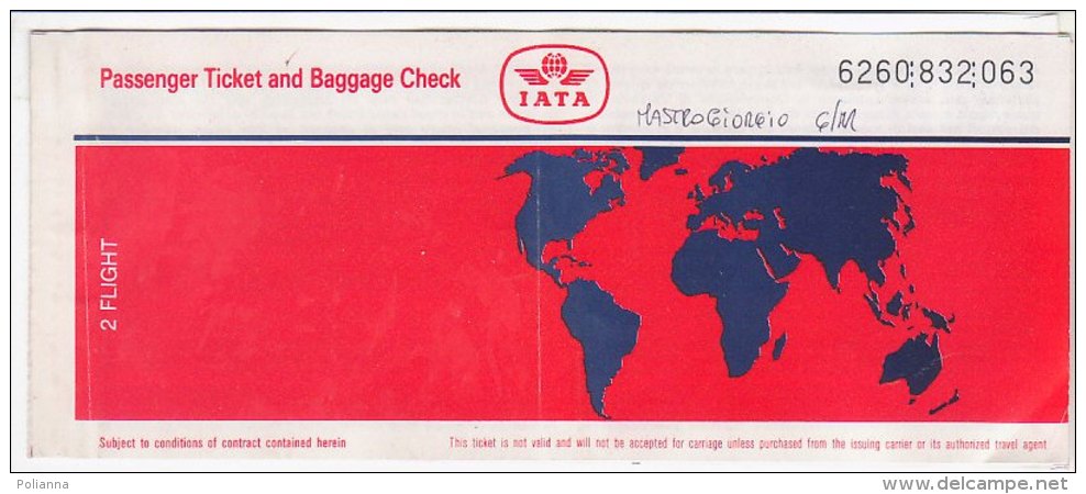 B1617 - CARTA D&acute;IMBARCO - BIGLIETTO AEREO TICKET IATA - LINEE AEREE - TEL AVIV-ROMA-TORINO 1993 - Wereld