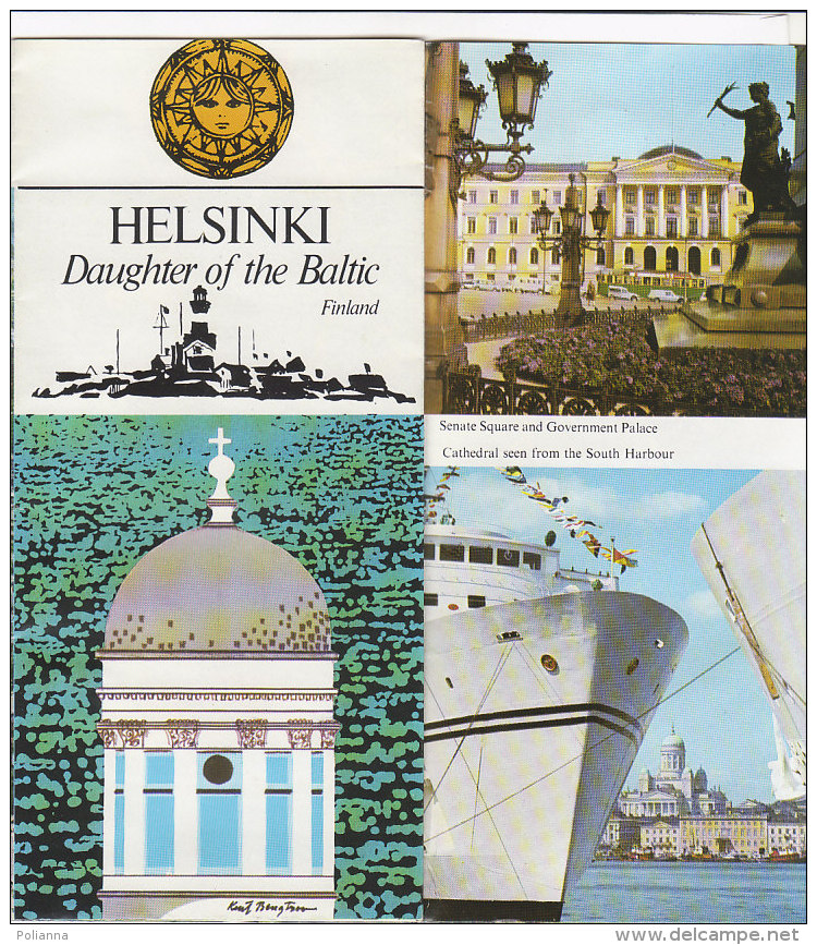 B1652 - MAP - CARTINA FINLANDIA - HELSINKI Ed.1977/SOUTH HARBOUR/CITY THEATRE/KAIVOPUISTO PARK/PIHLAJASAARI ISLAND - Carte Topografiche