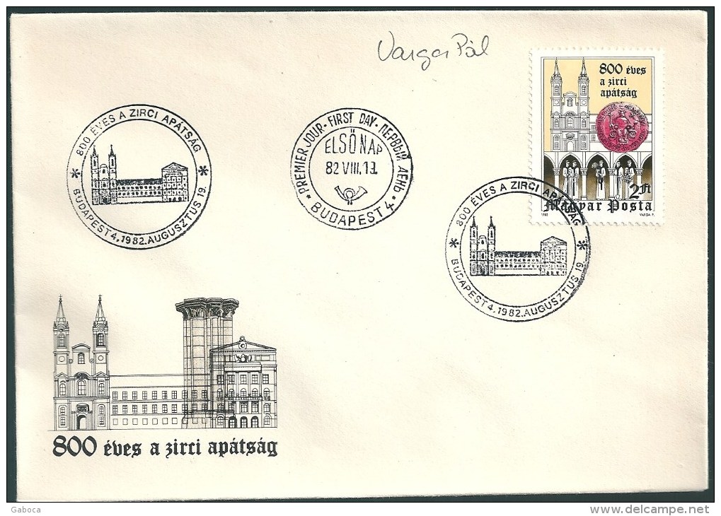 3865 Hungary FDC Architecture Church Building Organization - Klöster