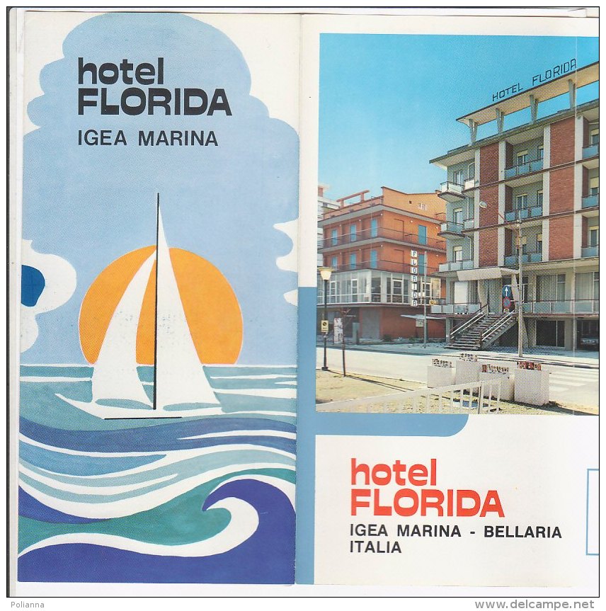 B1697 - Brochure RIMINI - IGEA MARINA - HOTEL FLORIDA Anni '80 - Dépliants Touristiques