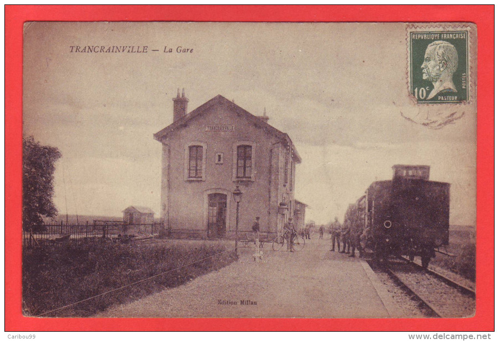 28 – TRANCRAINVILLE – La Gare (avec Train) - Gares - Avec Trains