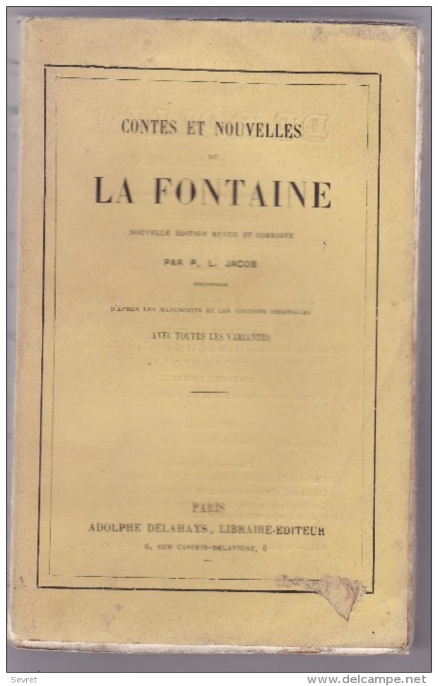 LA FONTAINE  -  Contes Et Nouvelles. D'après Les Manuscrits Et Les éditions Originales - Französische Autoren