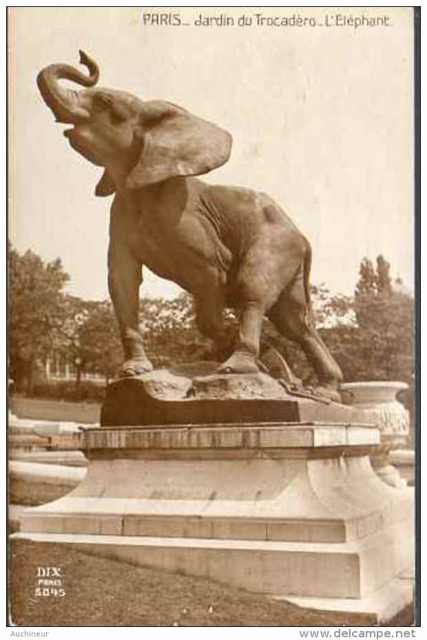 Art Statue éléphant - Paris, Jardin Du Trocadéro - Elephants