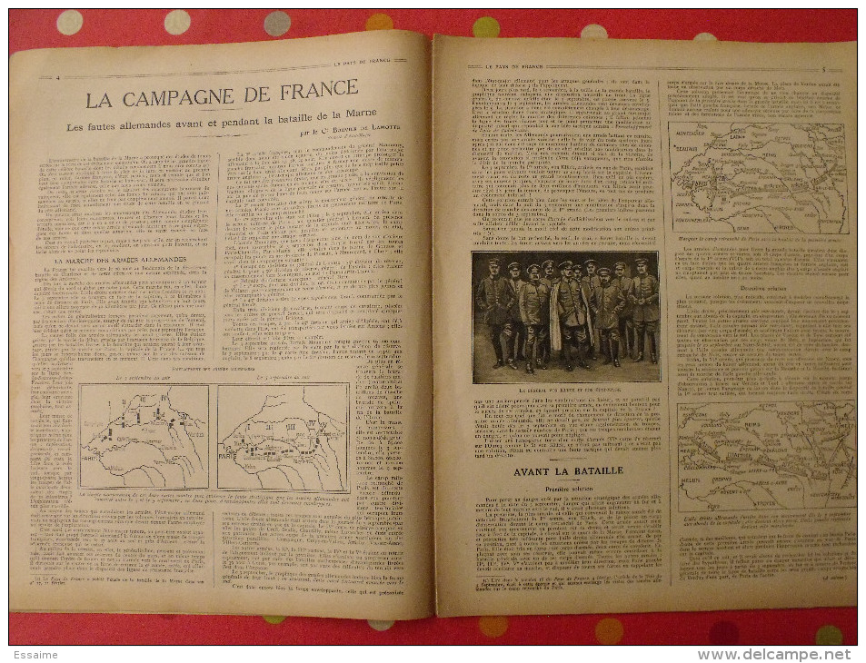 Revue Le Pays De France N° 50. 30 Septembre 1915 Guerre Général D'urbal Nombreuses Photos - War 1914-18