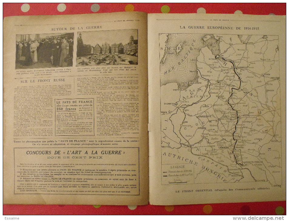 revue Le pays de France n° 50. 30 septembre 1915 Guerre général d'urbal nombreuses photos