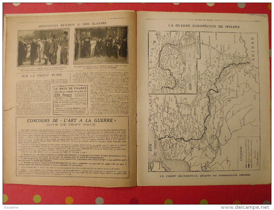 revue Le pays de France n° 51. 30 septembre 1915 Guerre montagnes du Trentin nombreuses photos