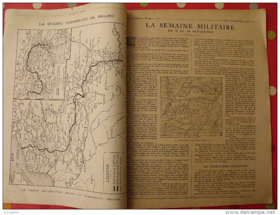 Revue Le Pays De France N° 48. 16 Septembre 1915 Guerre Ministre Millerand Nombreuses Photos - Oorlog 1914-18