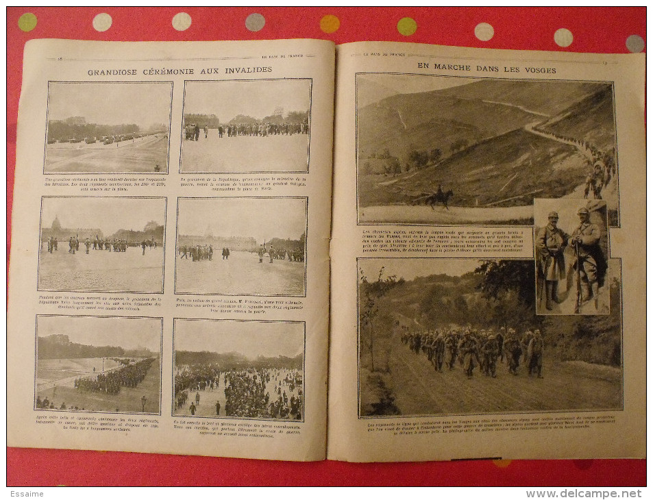 revue Le pays de France n° 48. 16 septembre 1915 Guerre ministre Millerand nombreuses photos