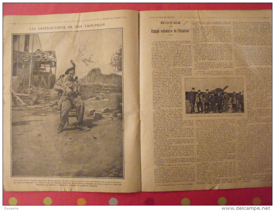 revue Le pays de France n° 46. 2 septembre 1915 Guerre ministre marine Augagneur nombreuses photos