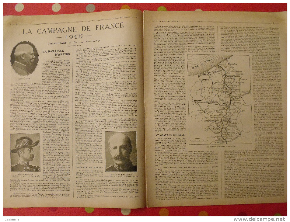 Revue Le Pays De France N° 45. 26 Août 1915 Guerre Belgique De Broqueville Nombreuses Photos - Oorlog 1914-18