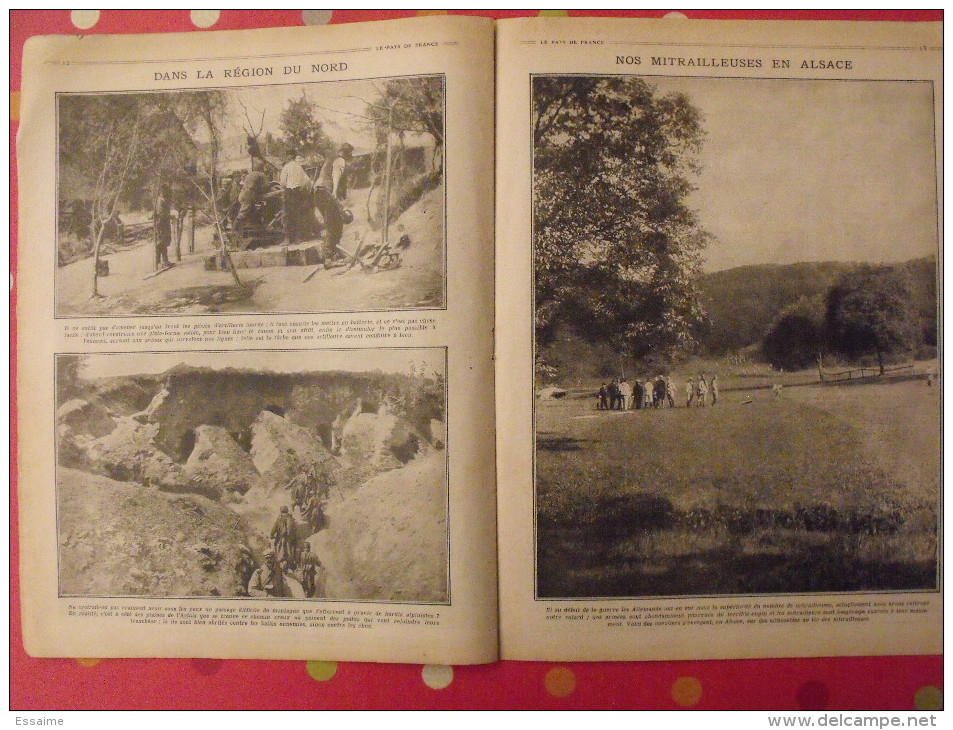 revue Le pays de France n° 45. 26 août 1915 Guerre belgique de Broqueville nombreuses photos