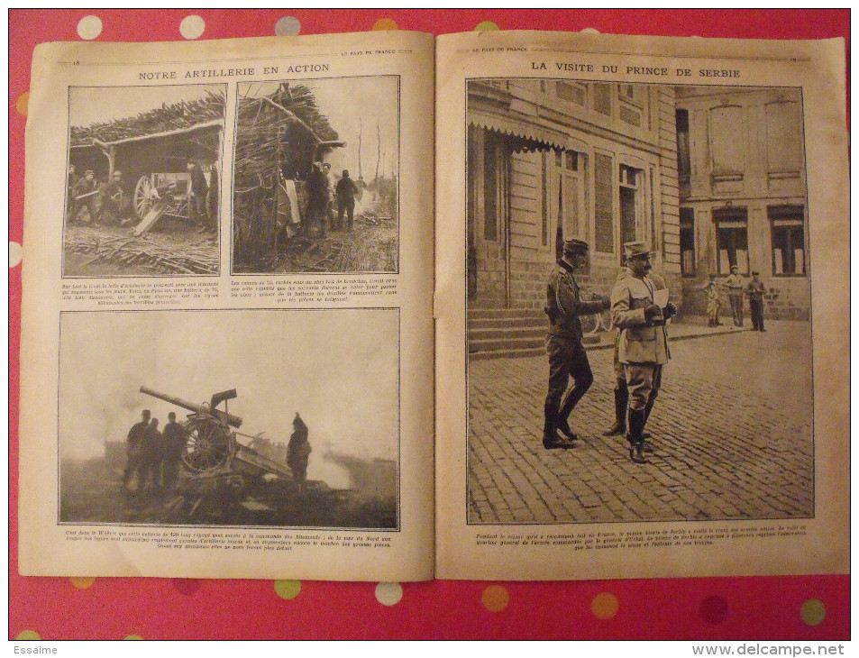 revue Le pays de France n° 45. 26 août 1915 Guerre belgique de Broqueville nombreuses photos