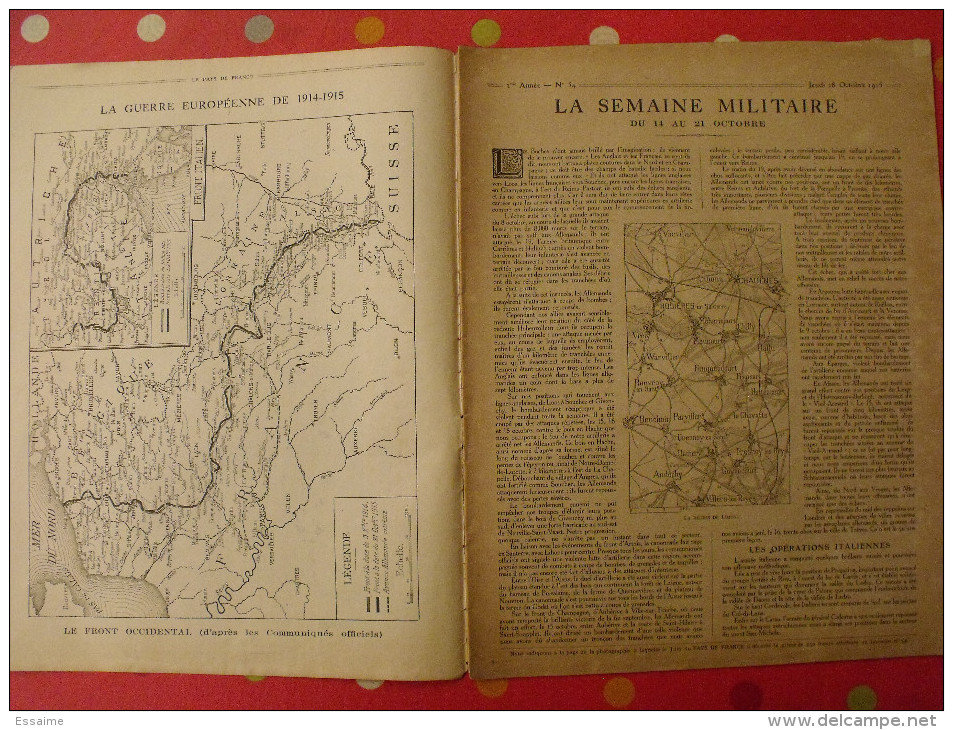 Revue Le Pays De France N° 54. 28 Octobre 1915 Guerre Général Dubois Nombreuses Photos - Oorlog 1914-18