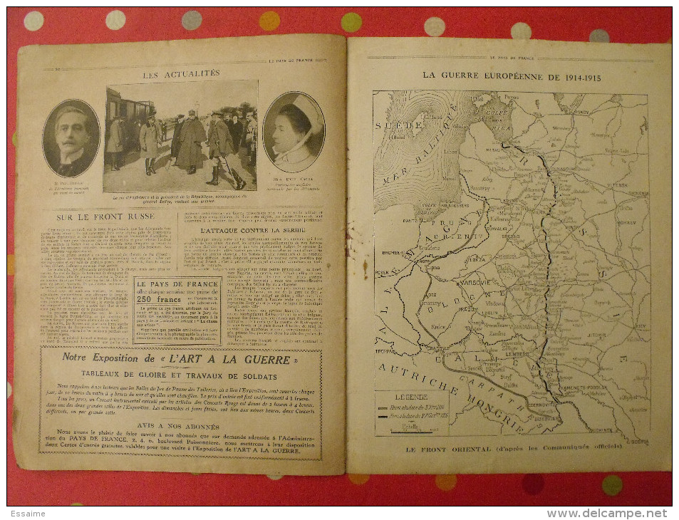 revue Le pays de France n° 55. 4 novembre 1915 Guerre mine sous-marine nombreuses photos