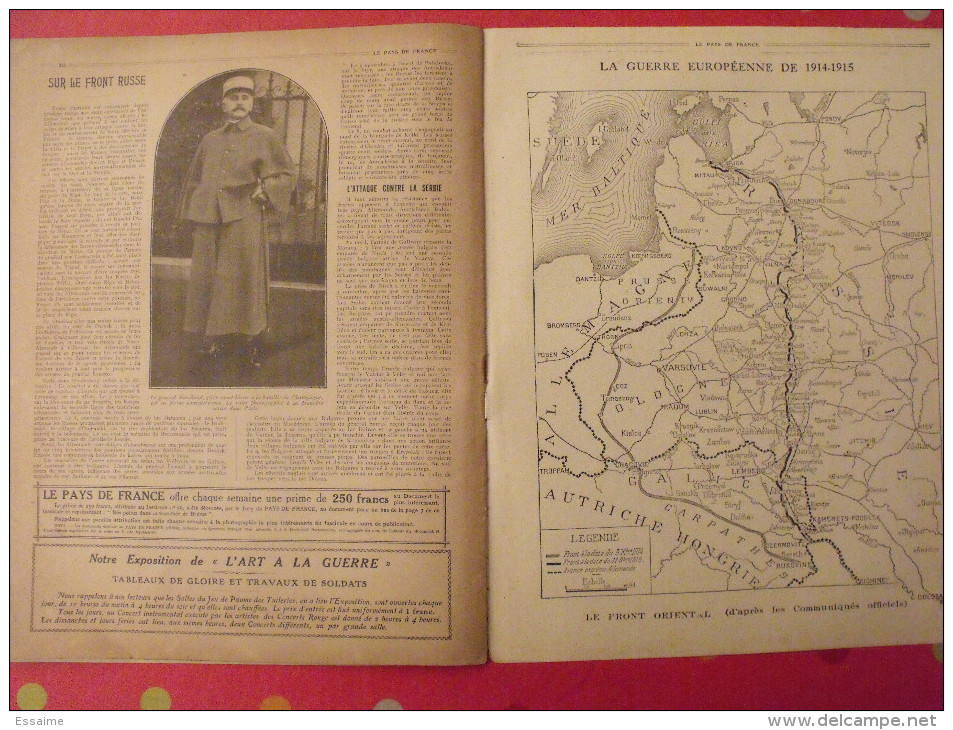 revue Le pays de France n° 57. 18 novembre 1915 Guerre navire torpille nombreuses photos