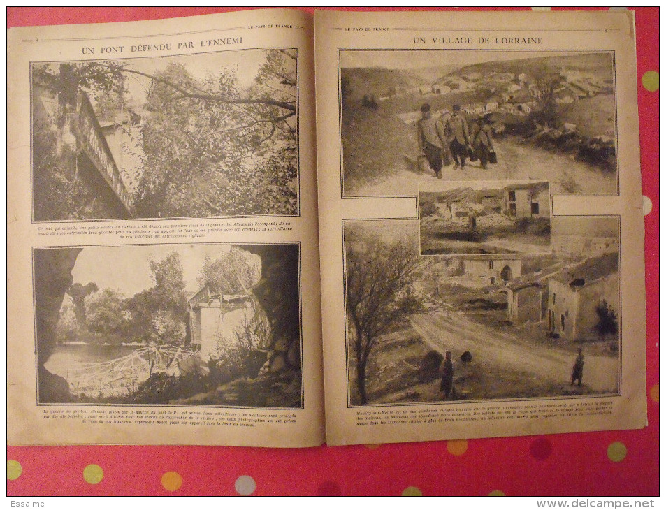 revue Le pays de France n° 59. 2 décembre 1915 Guerre avion aéroplane bombe torpille nombreuses photos