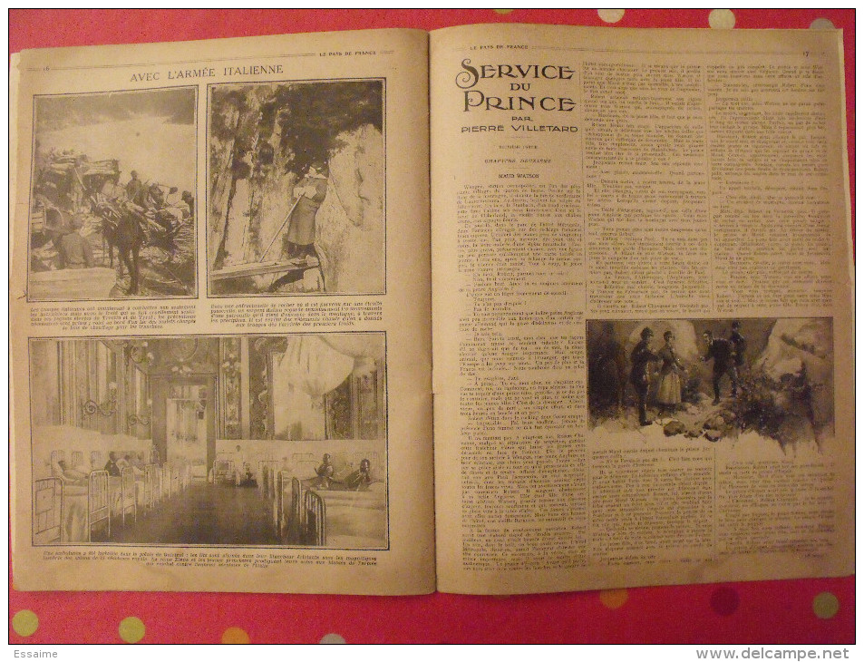revue Le pays de France n° 59. 2 décembre 1915 Guerre avion aéroplane bombe torpille nombreuses photos