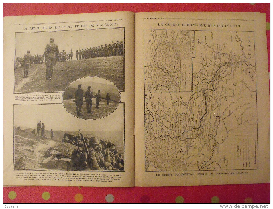 revue Le pays de France n° 144. 19 juillet 1917 Guerre général Blondlat nombreuses photos