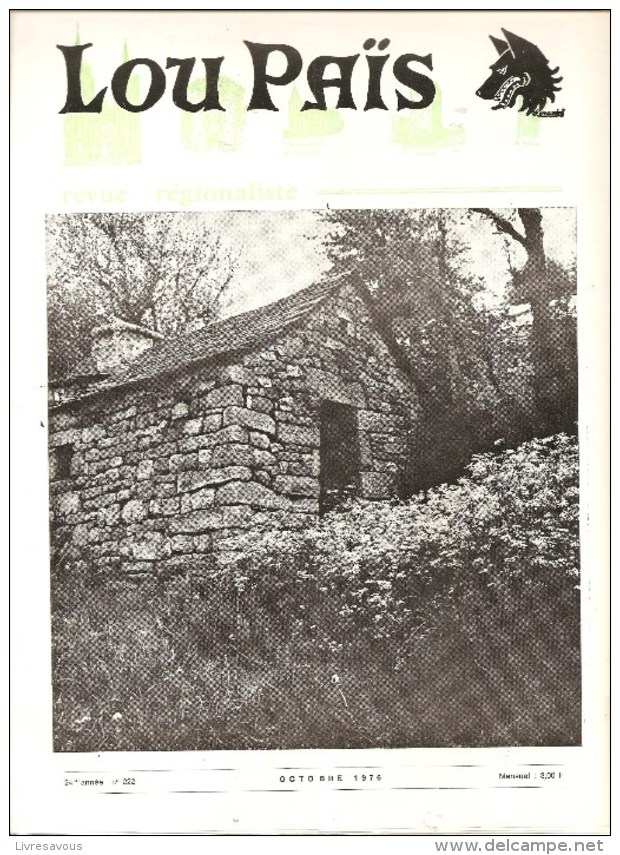 Lozère Lou Païs Revue Régionaliste N°222 24 ème Année Octobre 1976 - Tourism & Regions