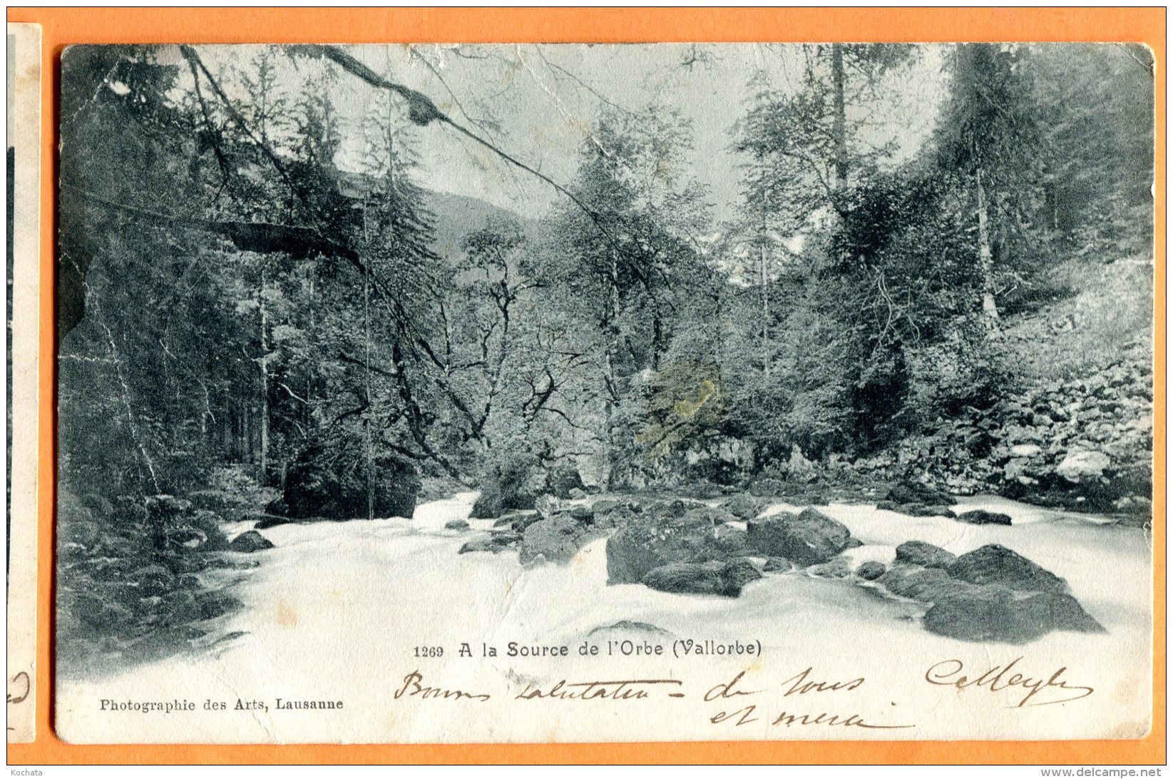 MAI009, A La Source De L'Orbe, Vallorbe, 1269, Précurseur, Circulée 1906 - Vallorbe