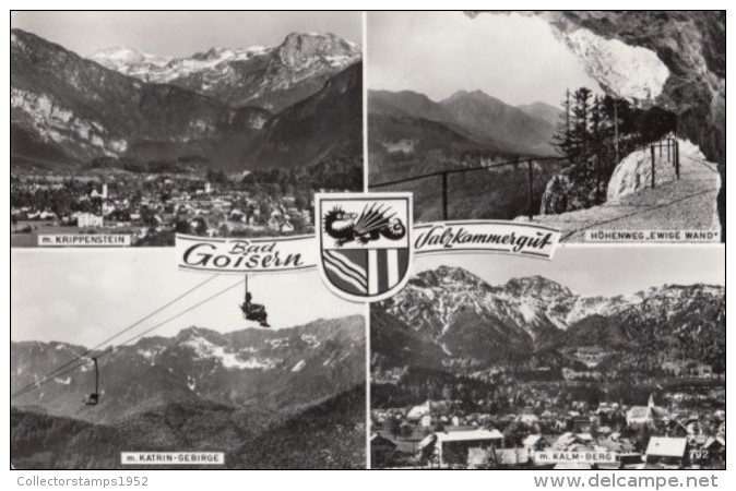 41046- BAD GOISERN- SKI RESORT, PANORAMA, MOUNTAINS, CABLE CHAIRS - Bad Goisern