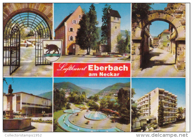 41098- EBERBACH- SPA TOWN, PARK, SQUARE, FOUNTAIN, TOWER, HOTEL - Eberbach