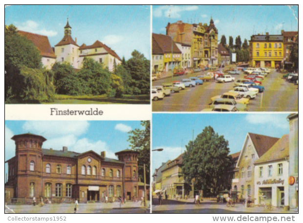41103- FINSTERWALDE- CASTLE, SQUARE, RAILWAY STATION, ERNST THALMANN STREET, CAR - Finsterwalde
