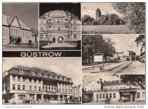 41114- GUSTROW- HIGH SCHOOL, CASTLE, HOTEL, CATHEDRAL, BUSS STATION, RAILWAY STATION - Guestrow