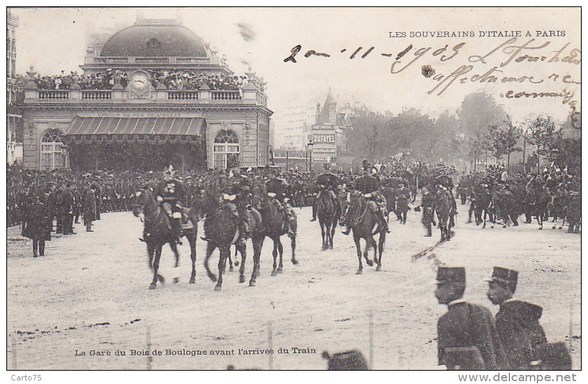 Evènements - Réception Souverains Italie Paris  - Gare Bois De Boulogne - Militaria - Receptions