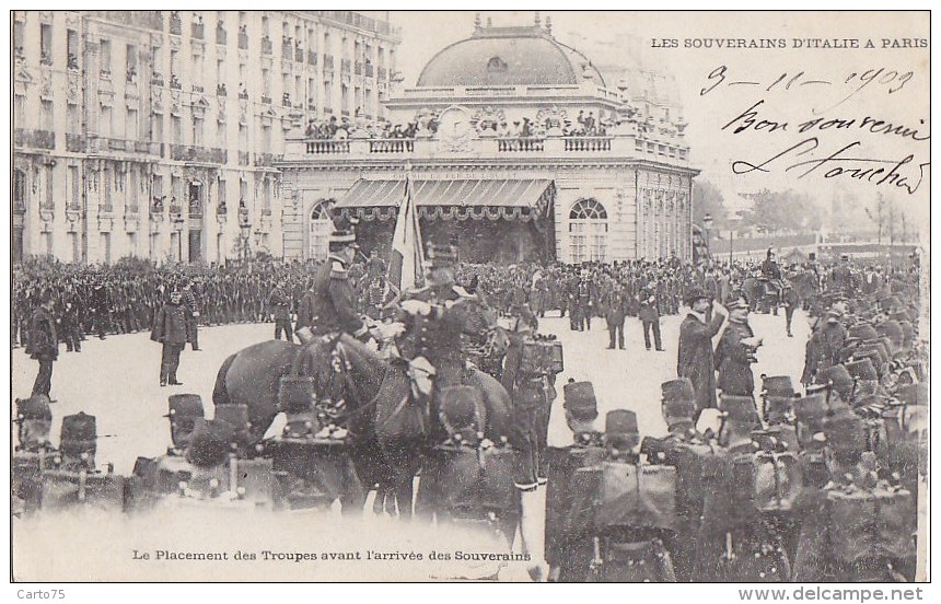 Evènements - Réception Souverains Italie Paris  - Militaria - Troupes - Garde Républicaine - Receptions