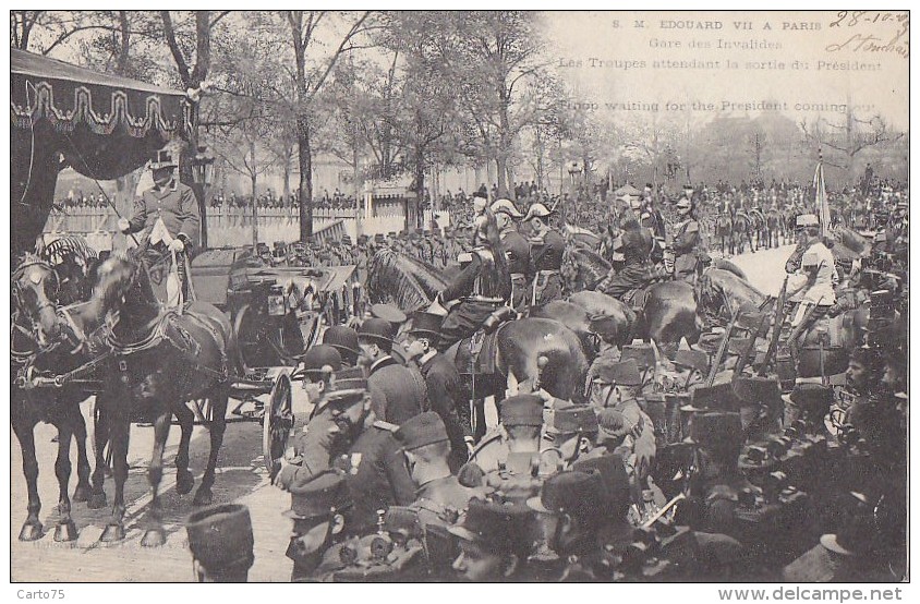 Evènements - Réception King Edward VII Paris  - Gare Des Invalides - Militaria - Attelage - Receptions