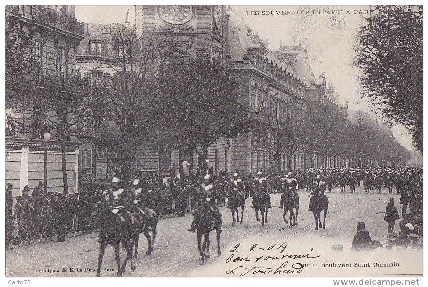 Evènements - Réception Souverains Italie Paris  -  Immeubles Boulevard Saint Germain - Garde-Républicaine - Receptions