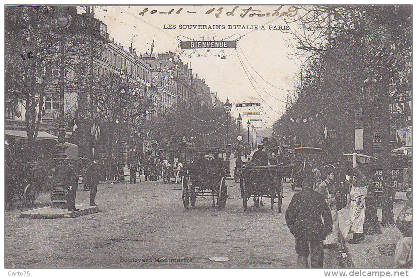 Evènements - Réception Souverains Italie Paris  -  Immeubles Boulevard Montmartre - Recepciones