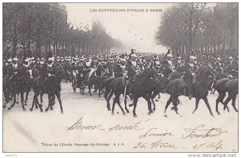 Evènements - Réception Souverains Italie Paris  - Militaria - Cuirassiers Cavalerie - Recepciones