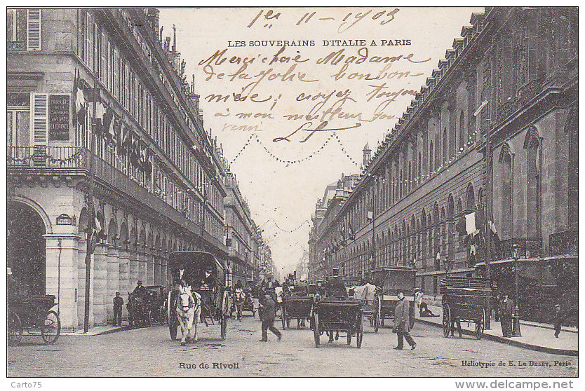 Evènements - Réception Souverains Italie Paris  - Rue De Rivoli - Immeuble Propriété Cie Assurances Sur La Vie La France - Recepciones