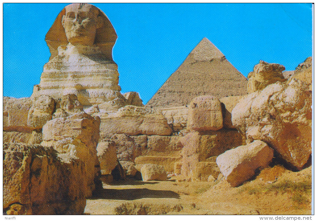 Egypte-GIZA,the Great Sphinx And The Pyramid Of Kephre - Pyramids