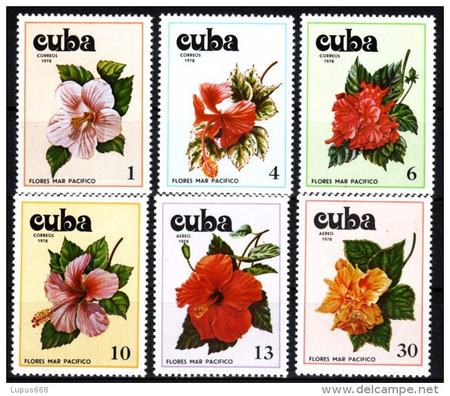 Kuba 1978  MiNr. 2356/ 2361  **/ Mnh   Hibiscusblüten - Sonstige & Ohne Zuordnung