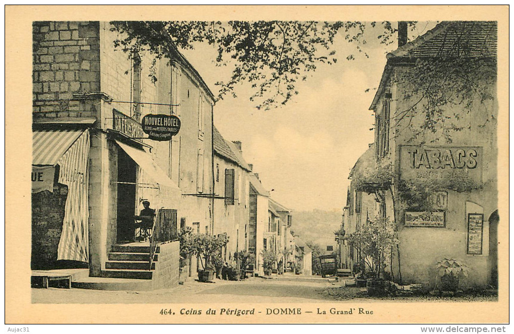 Dép 24 - Coins Du Périgord - Domme - La Grand´Rue - A Gauche Café Des Sports - Bon état - Other & Unclassified