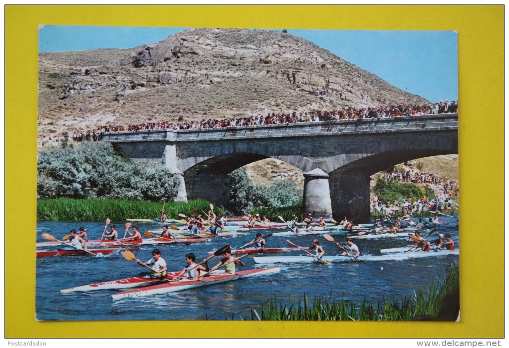 "Alar Del Rey COMPETITION"  - Pisuerga  - Old Postcard - -  Spain - Rowing -  1960s  -  KAYAK  - RARE! - Aviron