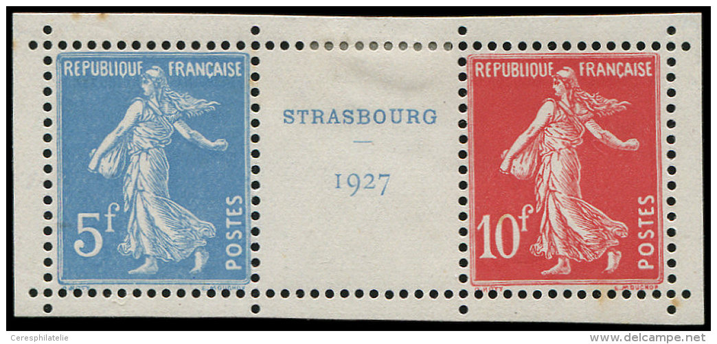 242A  Expo Strasbourg, PAIRE Avec Intervalle *, Timbres **, Un Ex. Rouss., L'autre TB - Sonstige & Ohne Zuordnung