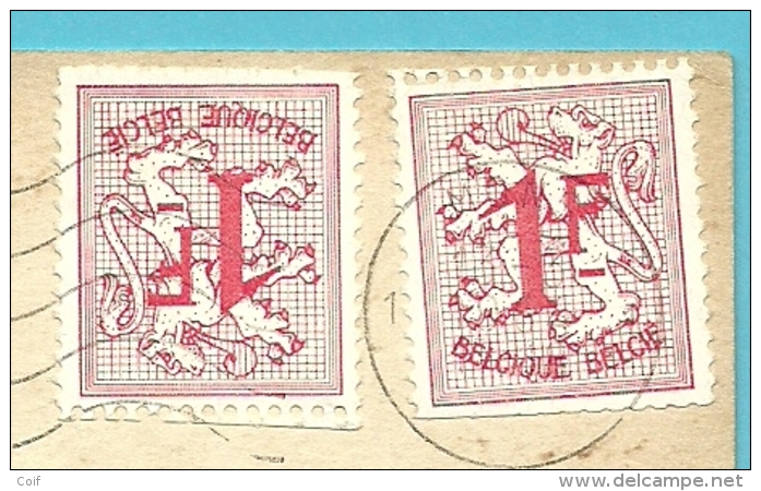 R6 (Rolzegel) (x2) Op Kaart Stempel MONS - Coil Stamps