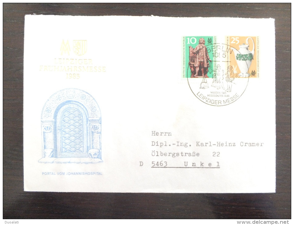 DDR Germany 1984, 1985 & 1986 3 FDC Auf R-Brief Leipziger Frühjahrsmesse Einschreiben Berlin R Letter - Sonstige & Ohne Zuordnung