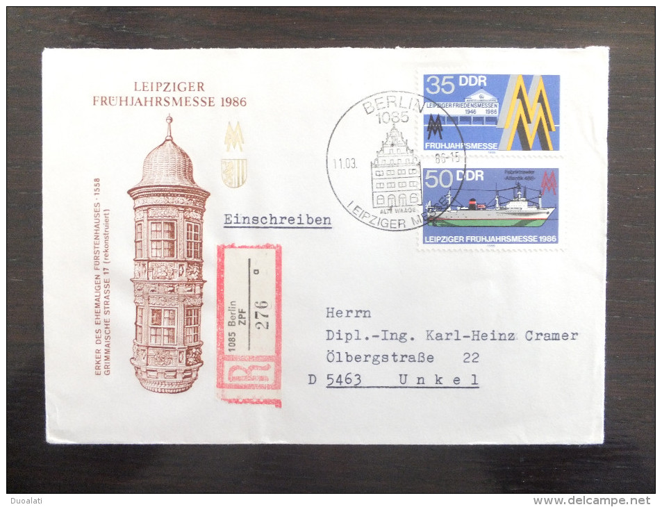 DDR Germany 1984, 1985 & 1986 3 FDC Auf R-Brief Leipziger Frühjahrsmesse Einschreiben Berlin R Letter - Sonstige & Ohne Zuordnung